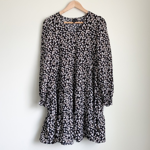 Vero Moda Floral Printed Long Sleeve Mini Dress - Picture 2 of 8